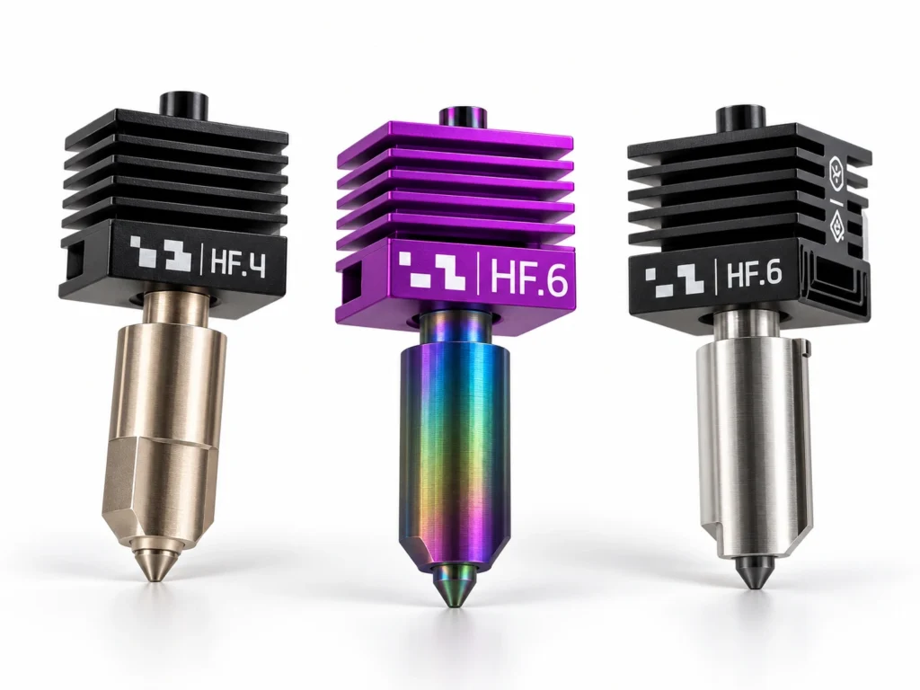 high flow 3D printer hotend and nozzle designs for increased material throughput