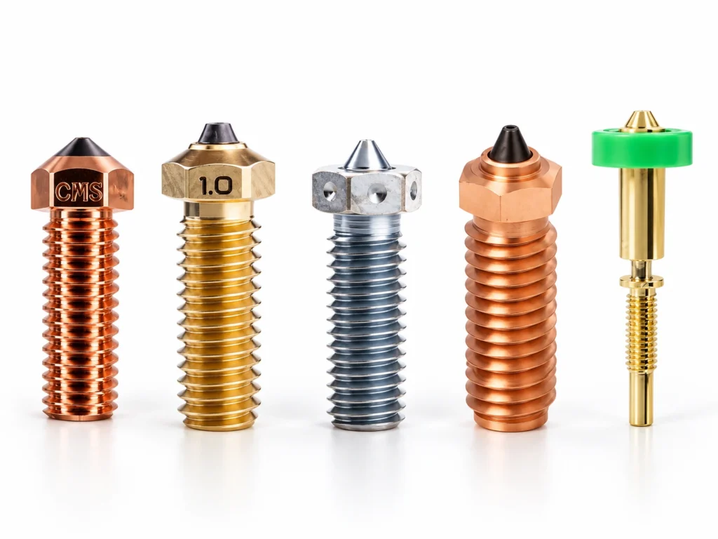 high flow 3D printer hotend and nozzle designs for increased material throughput